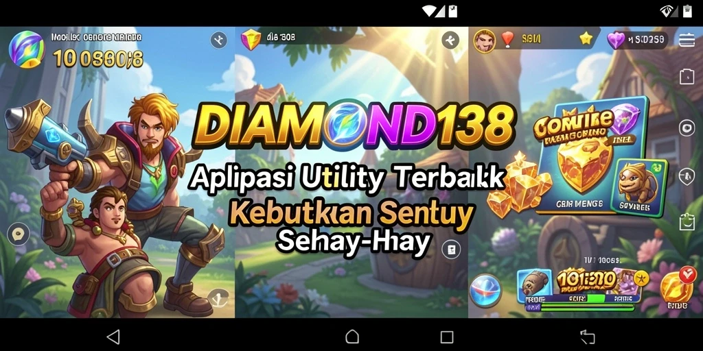 Screenshot utama DIAMOND138 menampilkan tampilan antarmuka pengguna yang modern.