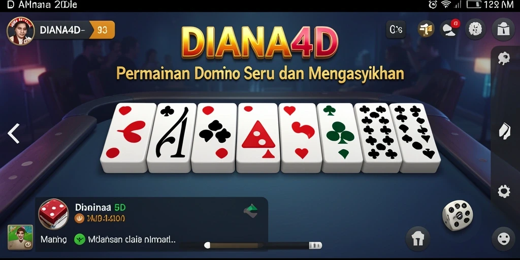 Gameplay seru di DIANA4D, nikmati keasyikan bermain domino.