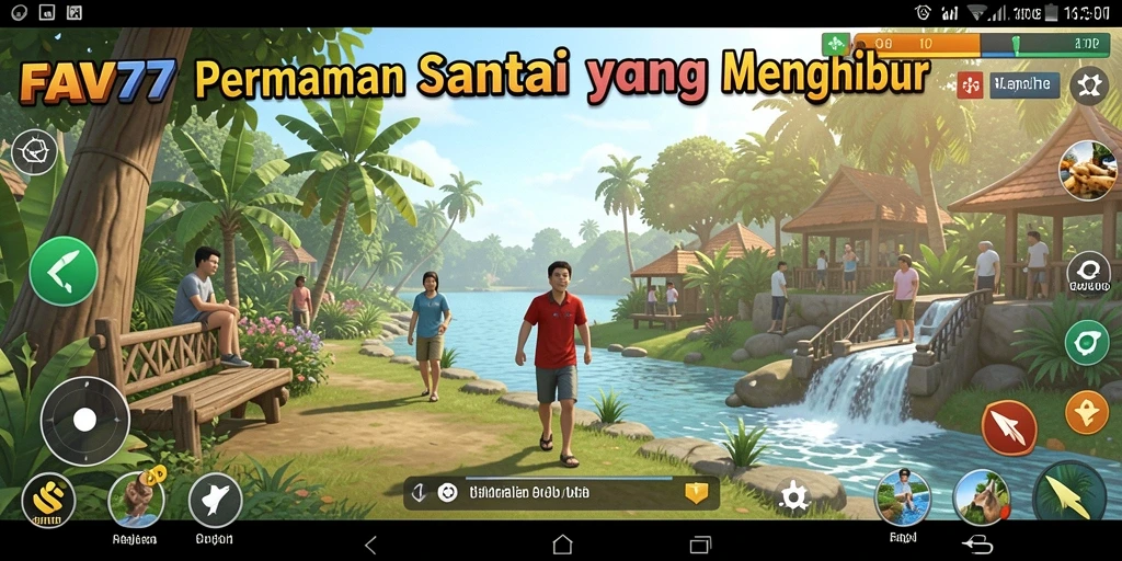 Tampilan gameplay FAV77 yang penuh warna dan menantang.