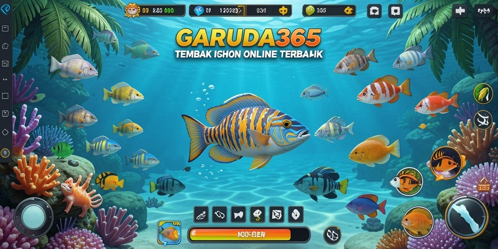 Tangkapan layar GARUDA365 menampilkan aksi seru bermain tembak ikan.