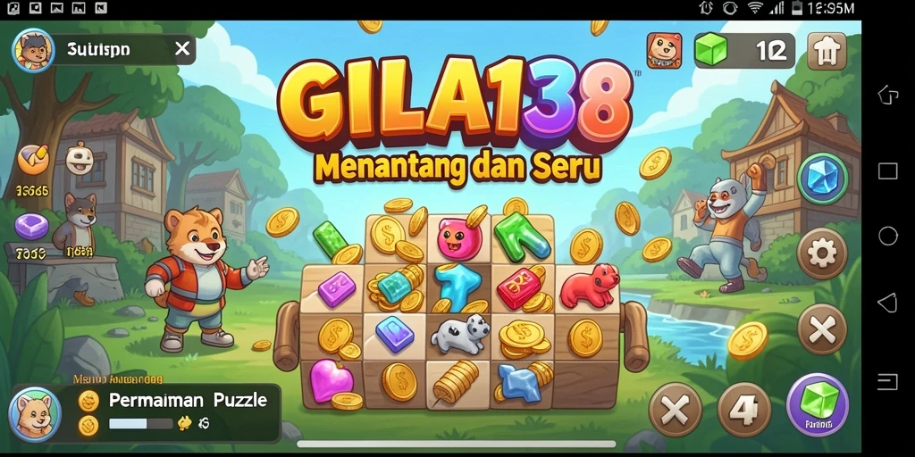Tampilan screenshot gameplay Puzzle GILA138 yang seru dan menantang.