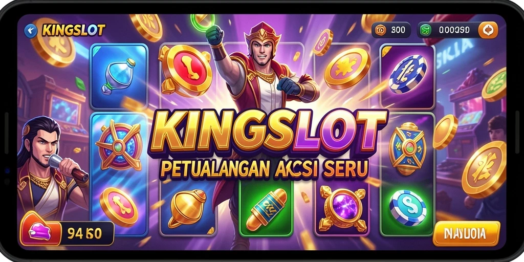Screenshot KINGSLOT menampilkan aksi seru sepanjang putaran.