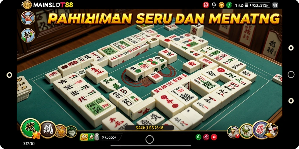 Screenshot gameplay MAINSLOT88 menampilkan keseruan mencocokkan ubin Mahjong.