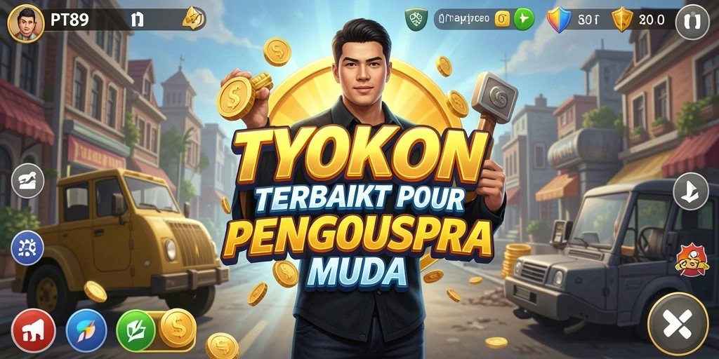 Tangkapan layar gameplay PT89 yang menunjukkan keseruan dalam mengelola bisnis.