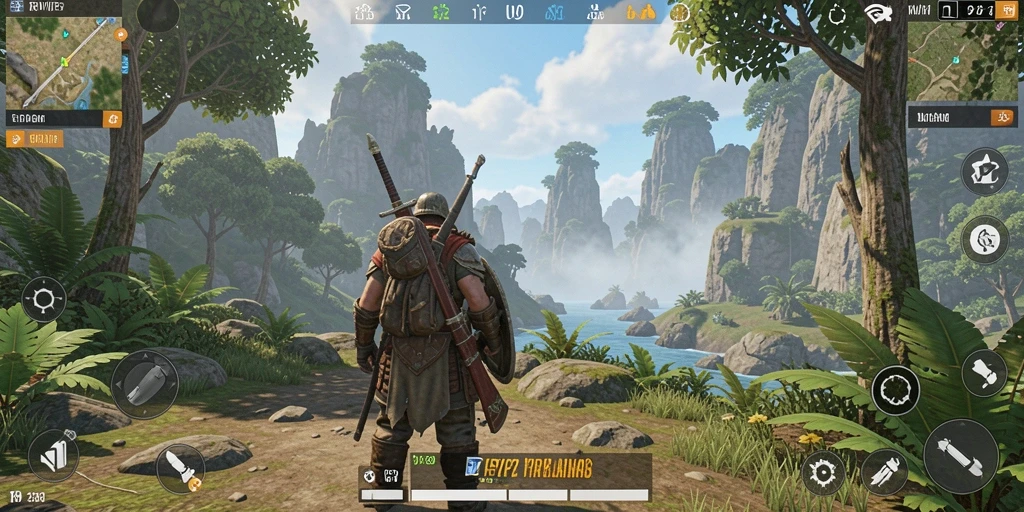 Screenshot gameplay RVIP2 menampilkan petualangan seru dalam dunia terbuka.