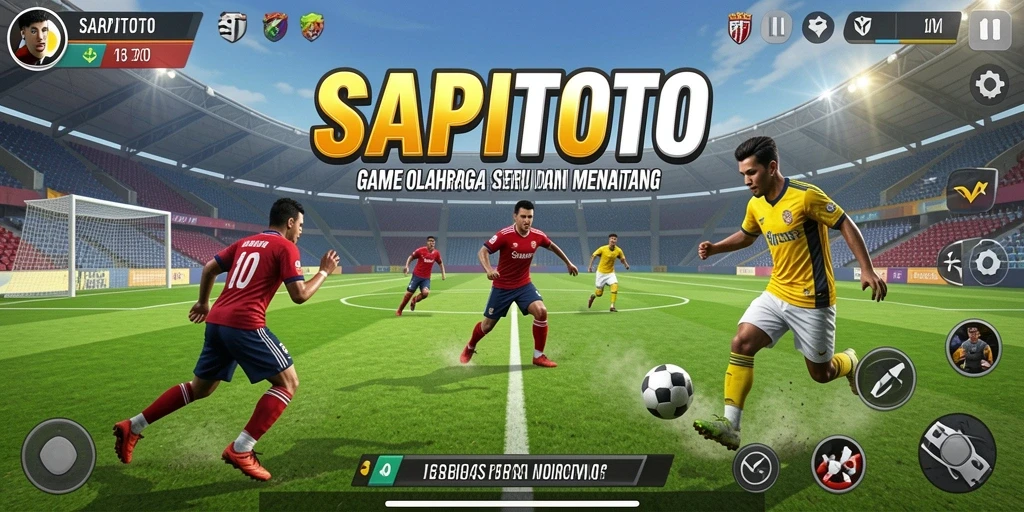 Tampilan gameplay SAPITOTO yang memukau saat pertarungan olahraga.