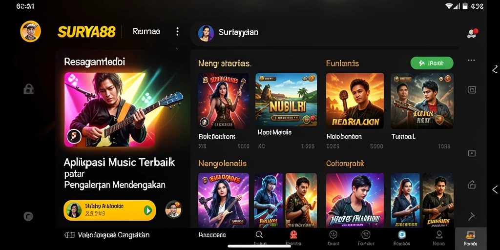 Tampilan gameplay musik SURYA88 yang menarik dan interaktif.
