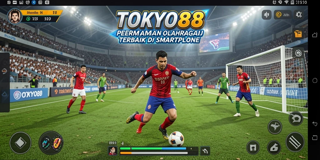 Screenshot gameplay TOKYO88 menampilkan aksi olahraga yang mendebarkan.