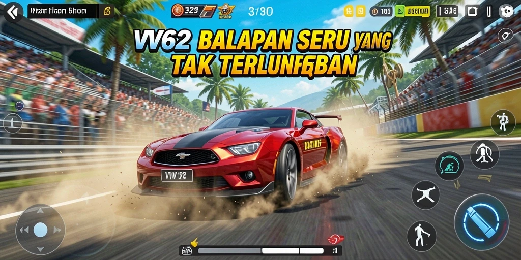 Tampilan gameplay VV62 yang intens dan mendebarkan.