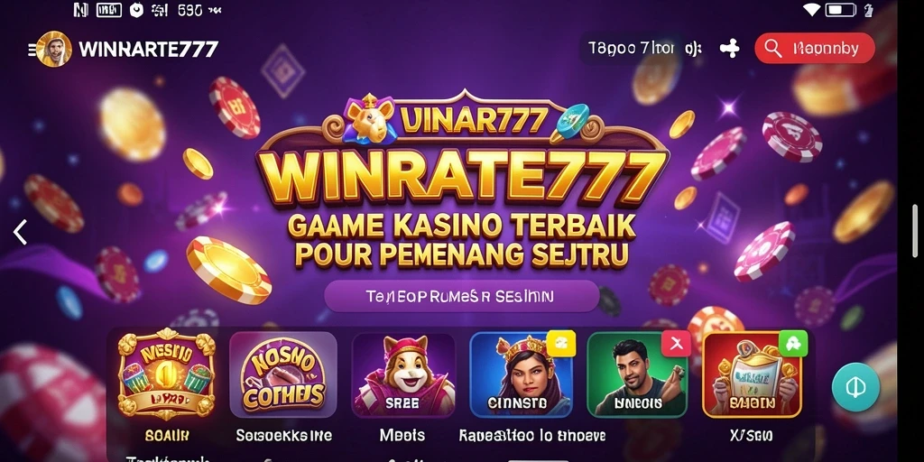 Screenshot WINRATE777 menampilkan gameplay seru dan grafis menawan dari permainan Kasino.